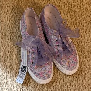 Superga Women's Floral Lace-Up Sneakers - Purple